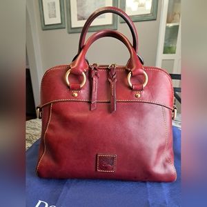 Dooney and Bourke Florentine Leather Cameron Satchel, Bordeaux